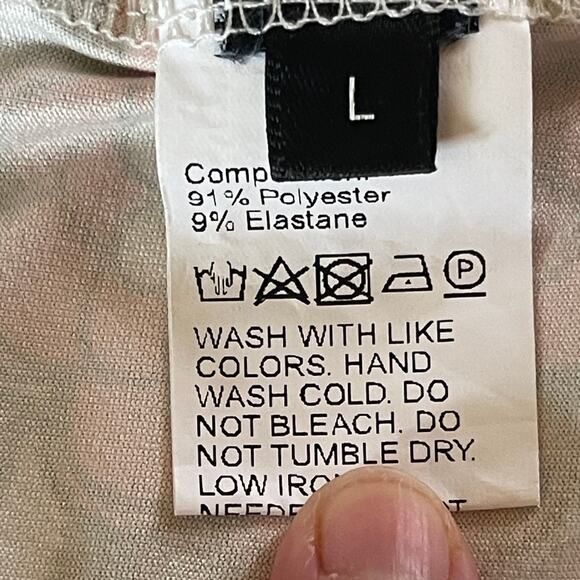 Short Dress Sleeveless Self Tie Backless Open Back Floral Large - Picture 6 of 6